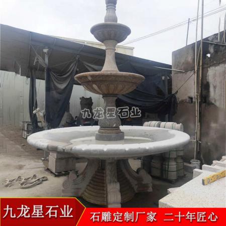 銹石水缽 十二生肖 石雕噴水魚?寧夏回族自治區