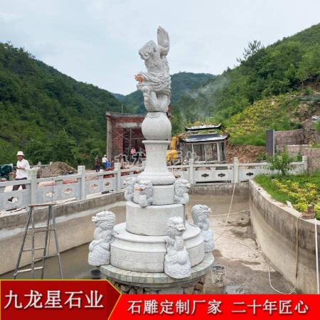石雕九龍噴泉雕塑?浙江東陽虹珠寺