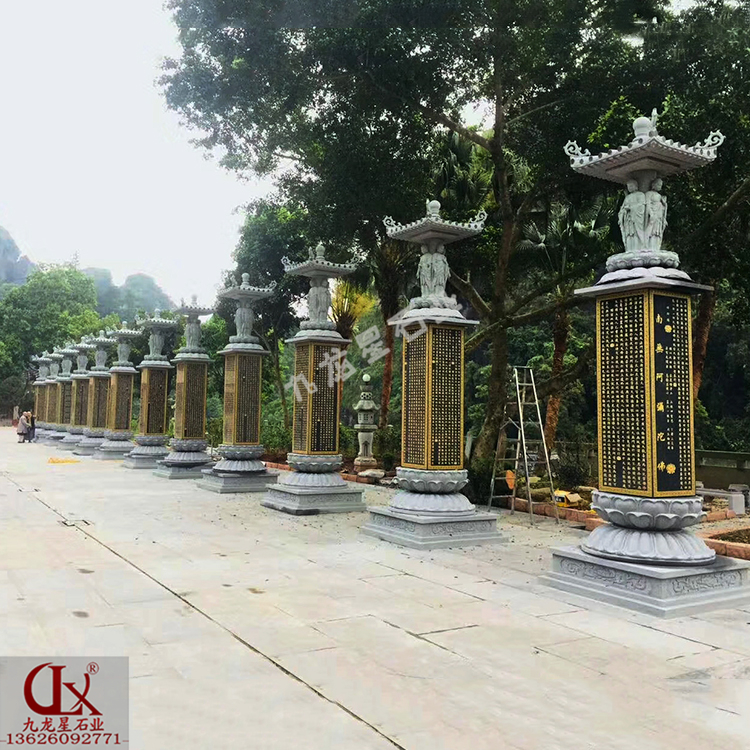 寺院石塔圖片 佛教石雕經幢的寓意