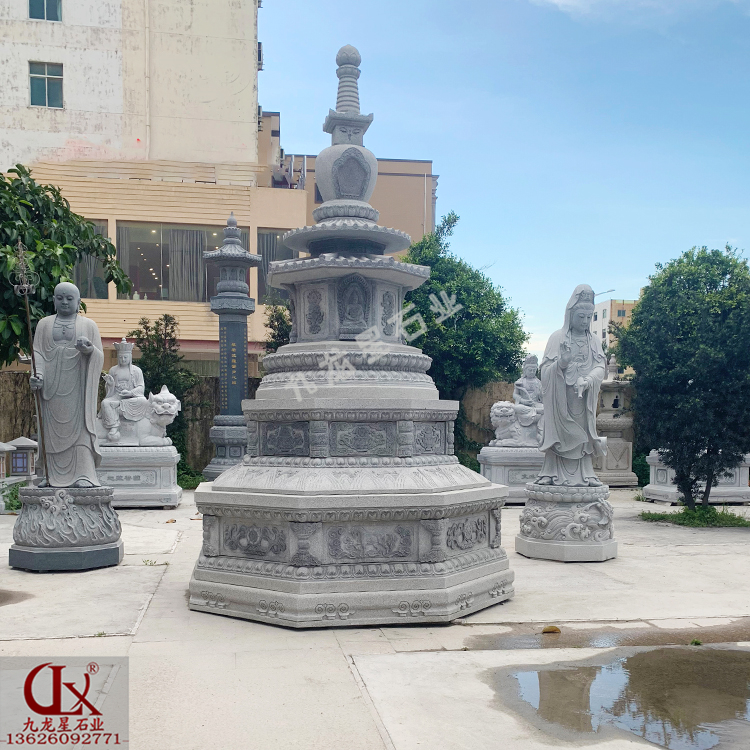 寺院石塔圖片 佛教石雕經幢的寓意