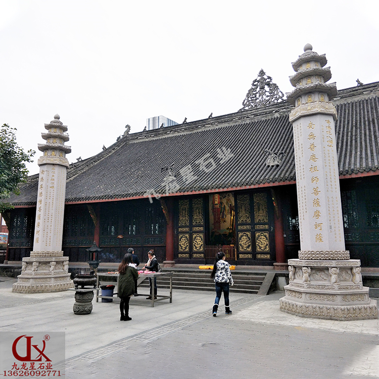寺院石塔圖片 佛教石雕經幢的寓意
