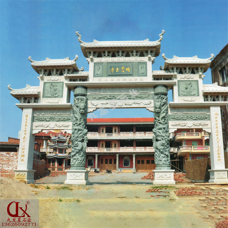 常見石雕牌坊圖片介紹 石牌坊制作廠家九龍星
