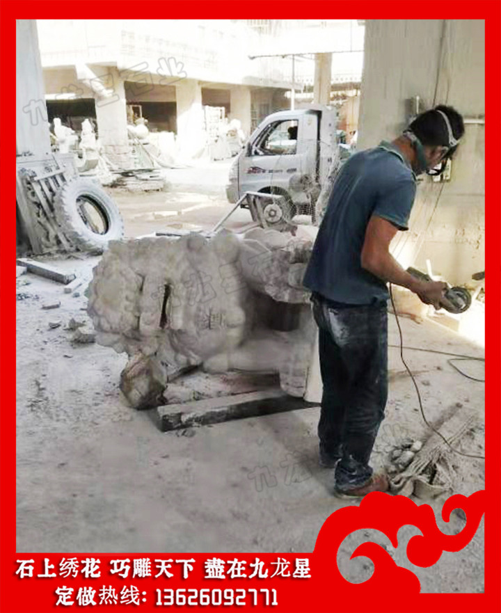 安徽省安慶海關?白麻石獅子 門口石獅子