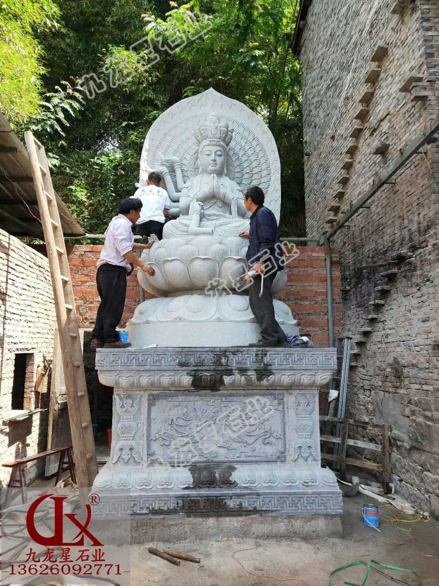 千手觀音石雕像 不含底座3.6米的石雕千手觀音