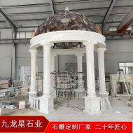 石雕涼亭亭子石亭子 六角亭子  戶外古建雙層四角亭